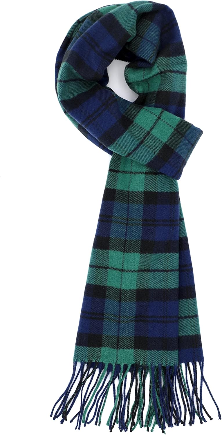 Achillea Cashmere Feel Tartan Plaid Scarf - Classic Winter Scarf for Men & Women, Scottish Heritage Holiday Gift - Image 1